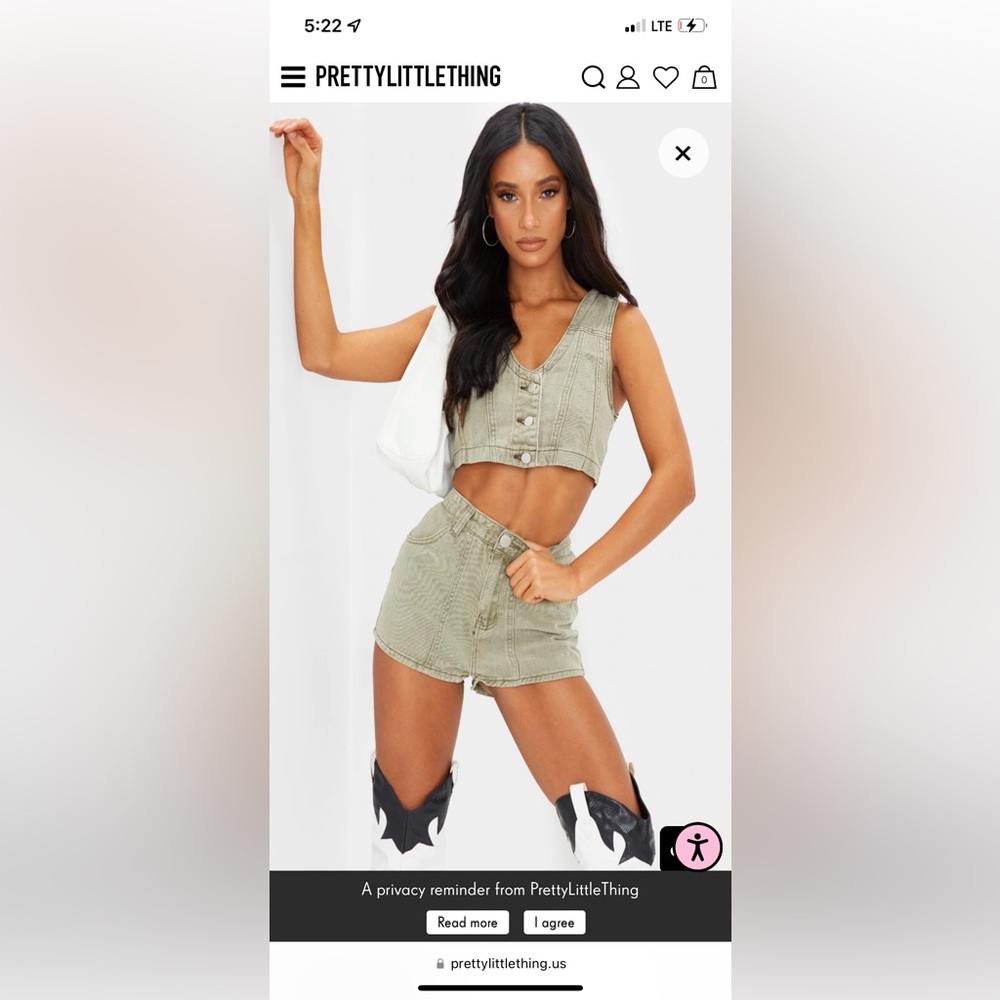 PRETTYLITTLETHING 2 PIECE DENIM SET